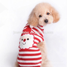 Fashion cute pet knitted sweater red stripe Poodle winter Christmas dog clothes